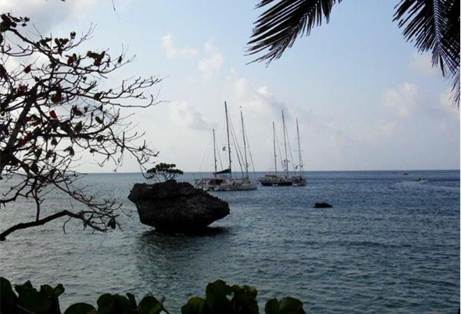Some boats from the World ARC fleet in Christmas Island © World Cruising Club http://www.worldcruising.com